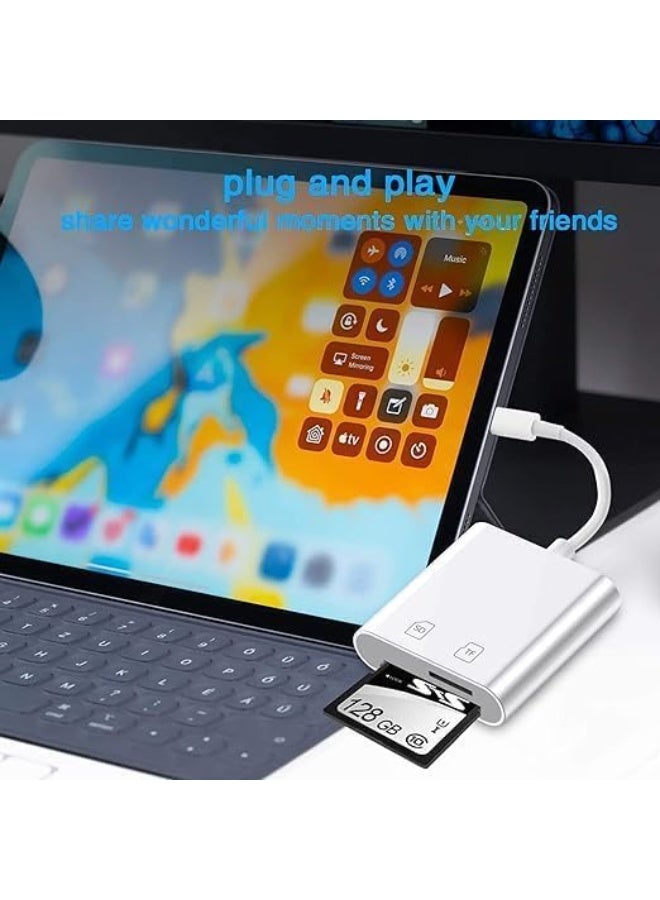 قارئ بطاقات SD وTF للموبايل | محوّل كاميرا Lightning وUSB OTG محمول – جودة موثوقة - Image 4